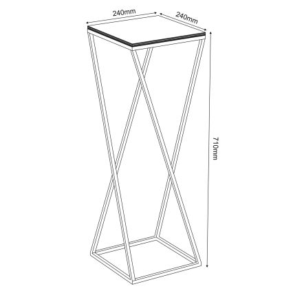 Suporte para flores 70x24 cm branco
