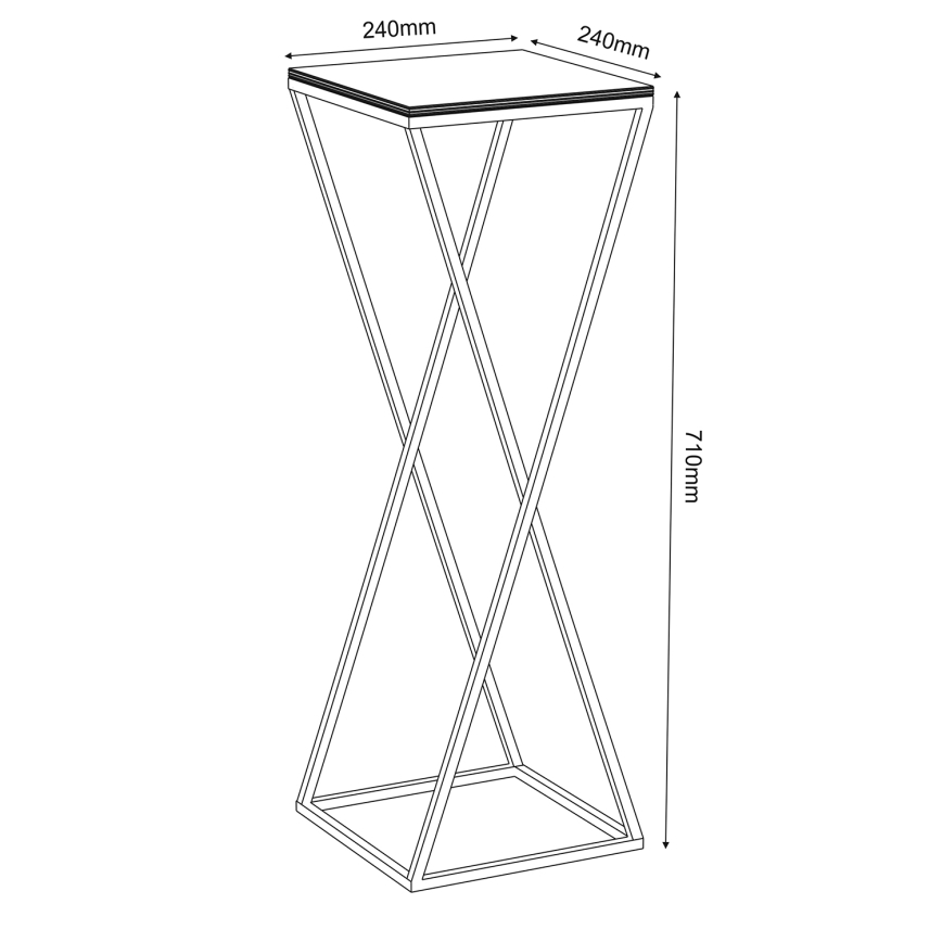 Suporte para flores 70x24 cm branco