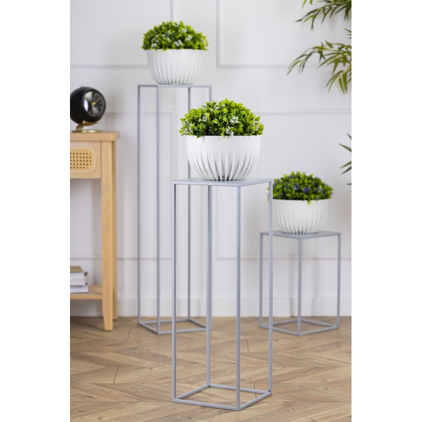 Suporte para flores 70x24 cm cinzento