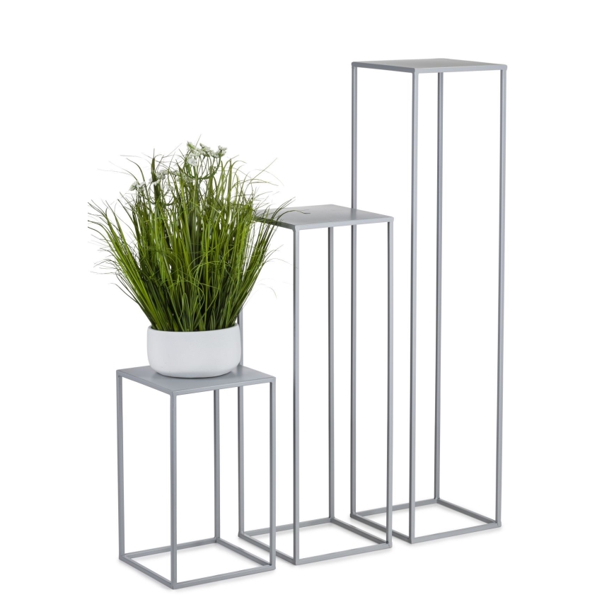 Suporte para flores 70x24 cm cinzento