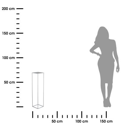 Suporte para flores 70x24 cm cinzento