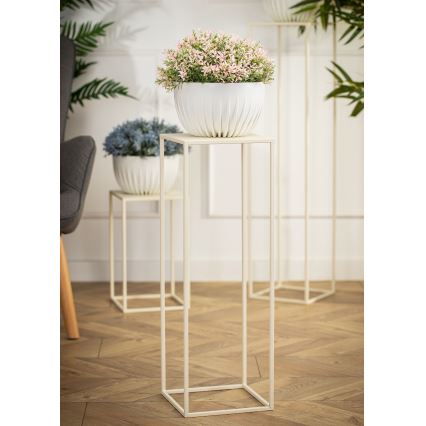 Suporte para flores 70x24 cm creme