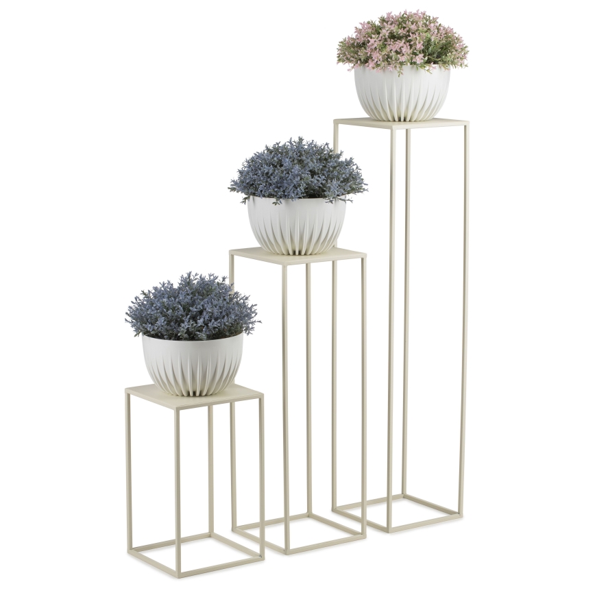 Suporte para flores 70x24 cm creme