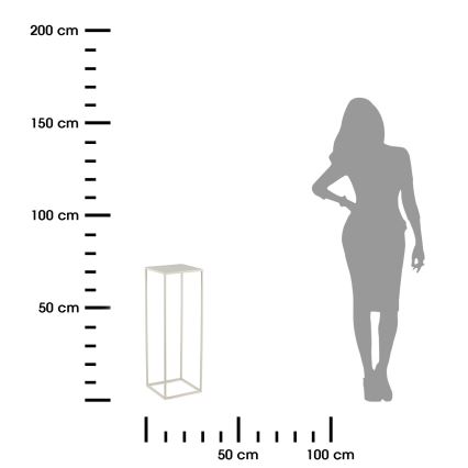 Suporte para flores 70x24 cm creme