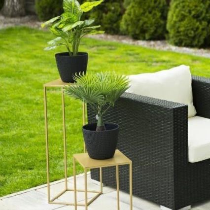 Suporte para flores 70x24 cm dourado