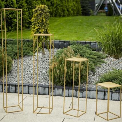 Suporte para flores 70x24 cm dourado