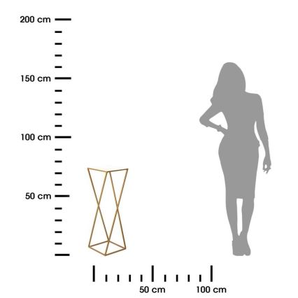 Suporte para flores 70x24 cm dourado