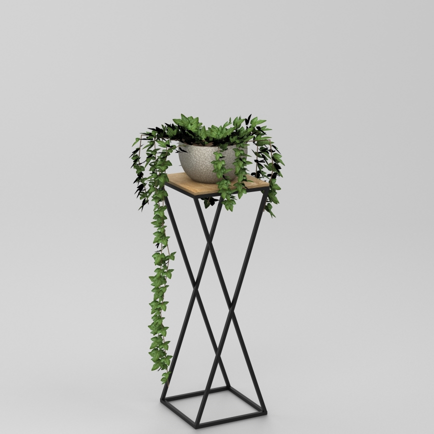 Suporte para flores 70x24 cm preto