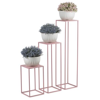 Suporte para flores 70x24 cm rosa