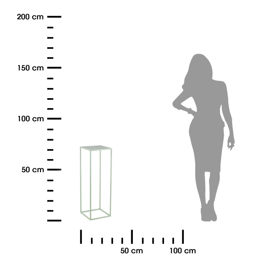Suporte para flores 70x24 cm verde claro