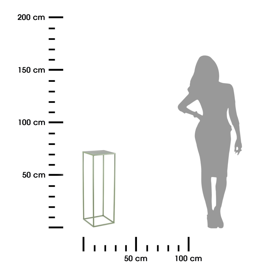 Suporte para flores 70x24 cm verde escuro