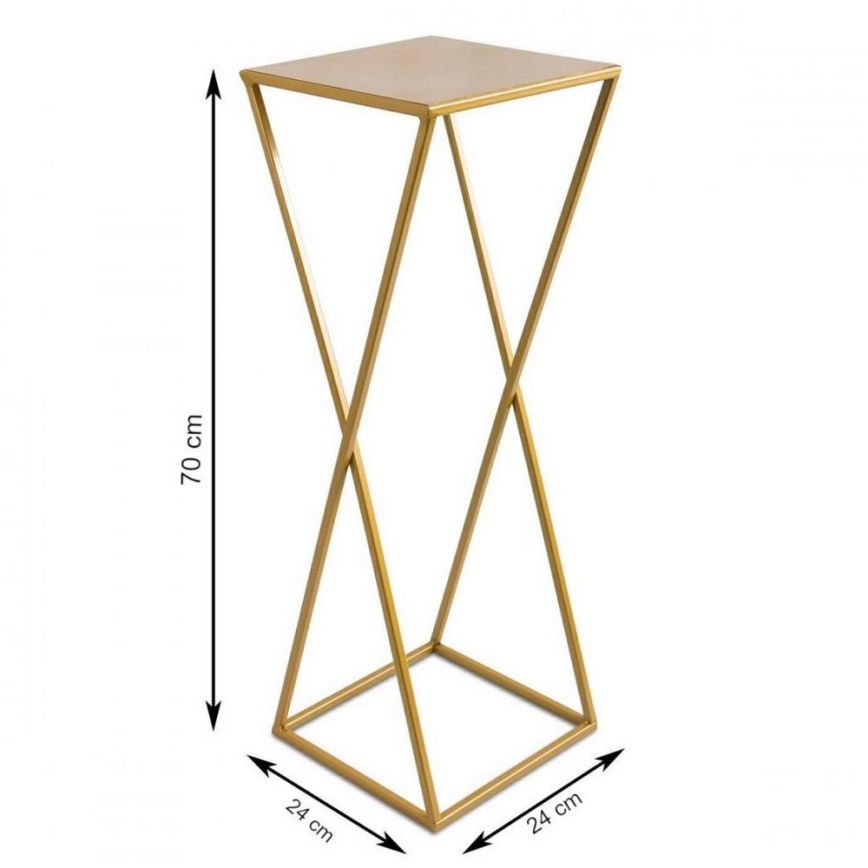 Suporte para flores 70x24 dourado