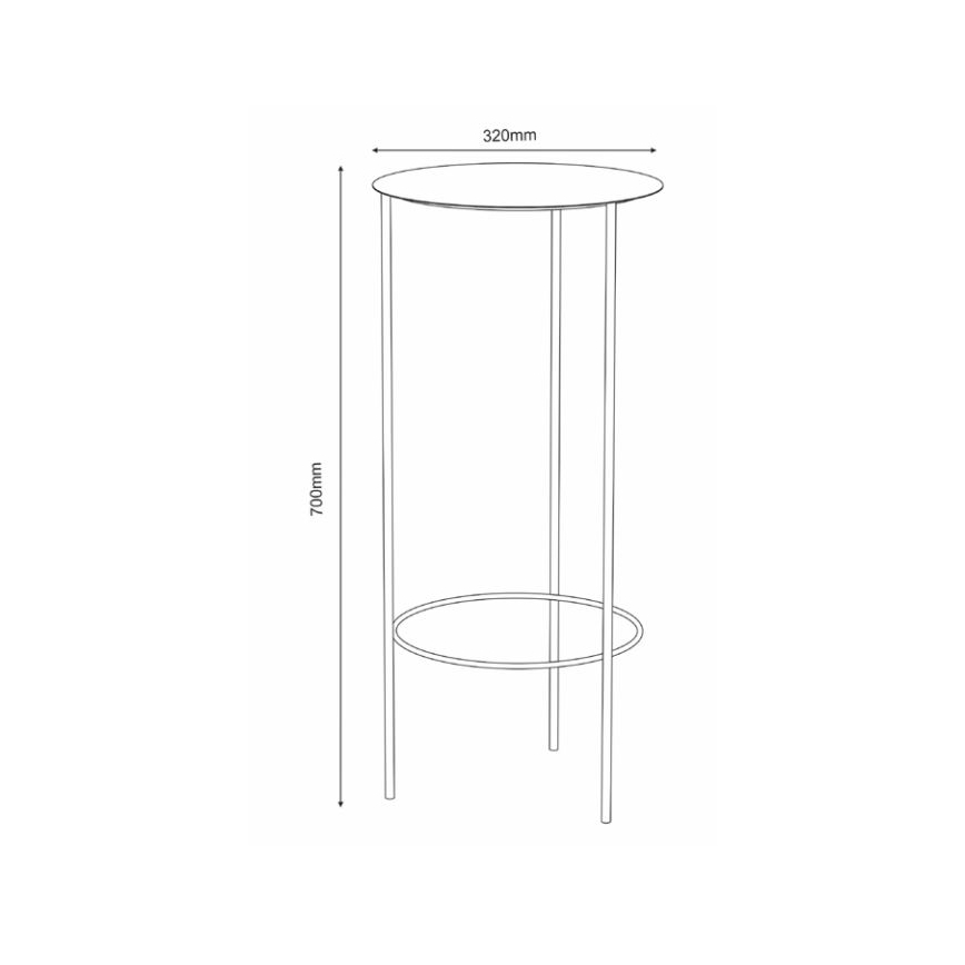 Suporte para flores 70x32 cm preto