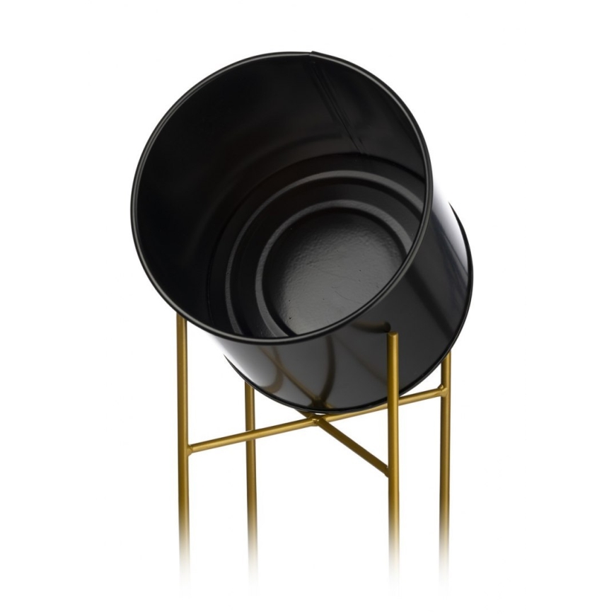 Suporte para plantas 75x17 cm preto/dourado