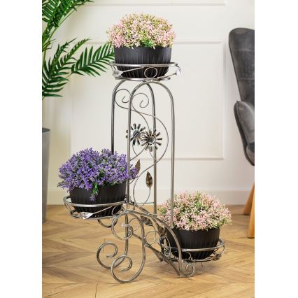 Suporte para flores 88x65 cm prateado