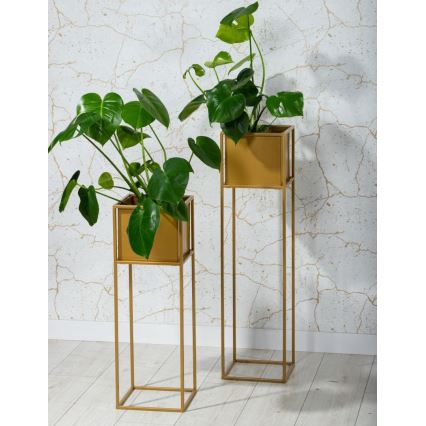 Suporte para flores 90x24 cm dourado