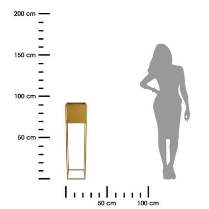 Suporte para flores 90x24 cm dourado