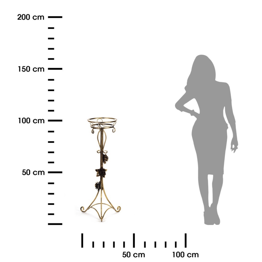 Suporte para flores 95x38 cm dourado