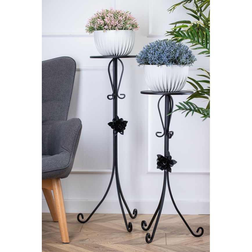 Suporte para flores 95x39 cm preto