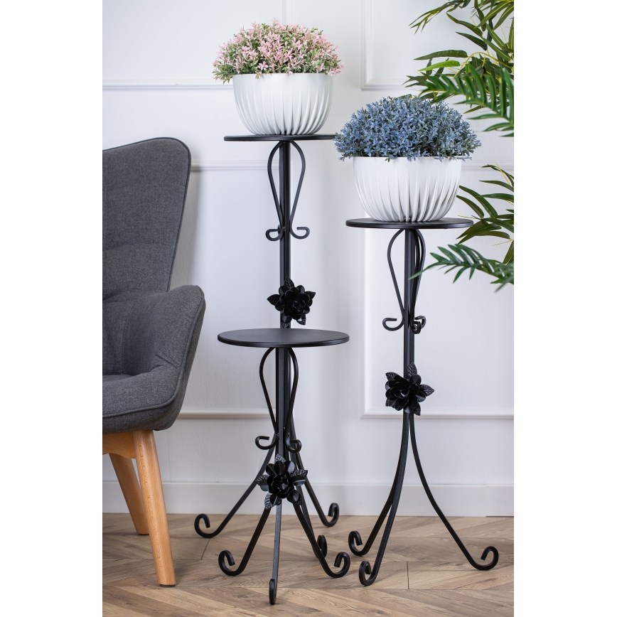 Suporte para flores 95x39 cm preto