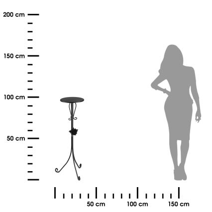 Suporte para flores 95x39 cm preto