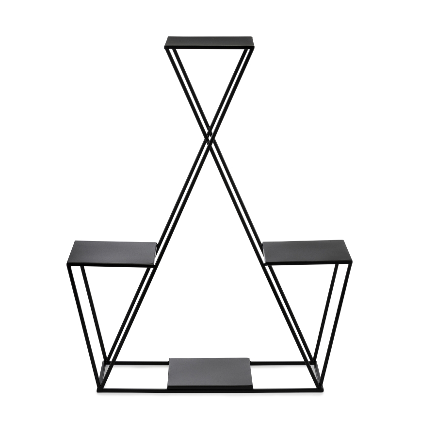 Suporte para flores 95x78 cm preto