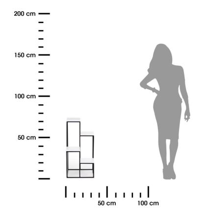 Suporte para plantas KASKADA 70x34 preto/branco