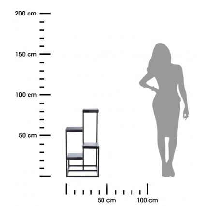 Suporte para plantas KASKADA 79x40 preto