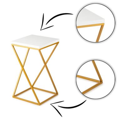 Suporte para plantas LOFT 40x24 cm dourado/branco