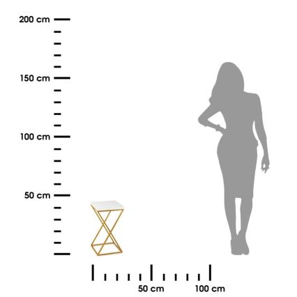 Suporte para plantas LOFT 40x24 cm dourado/branco