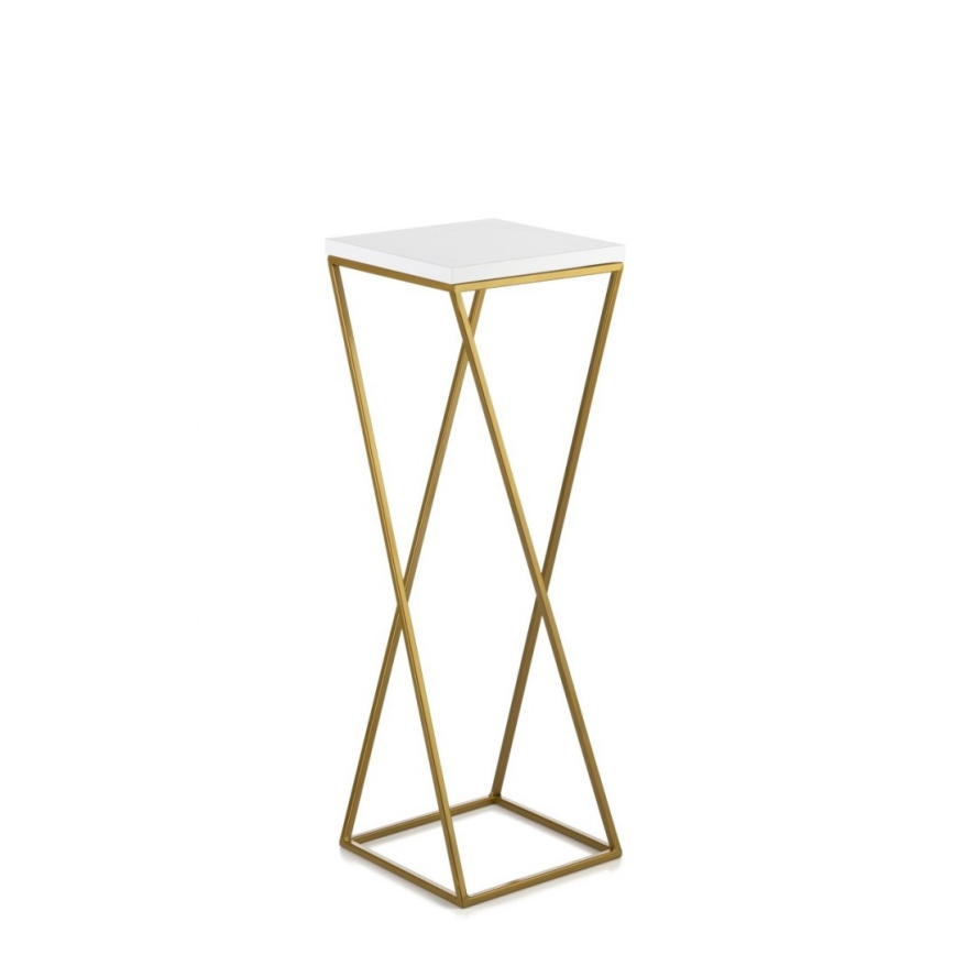 Suporte para plantas LOFT 70x24 cm dourado/branco