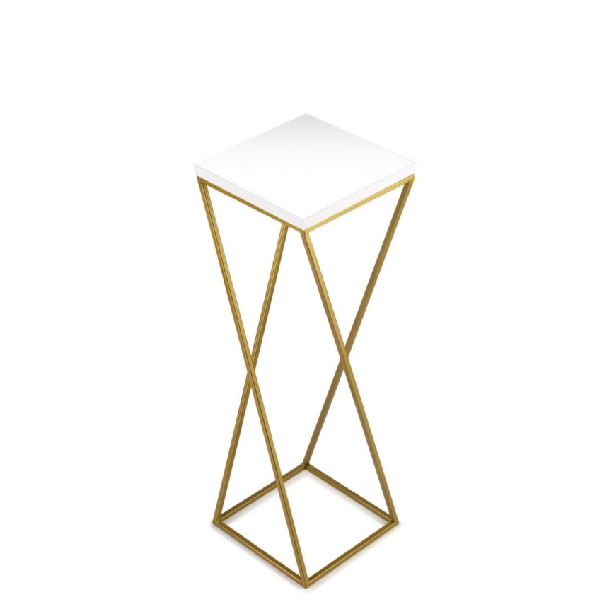 Suporte para plantas LOFT 70x24 cm dourado/branco