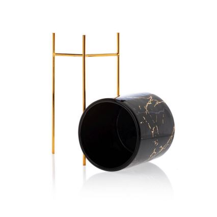 Suporte para flores NILA 28x11 cm preto/dourado