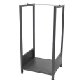 Suporte para lenha 39x35x76 cm preto