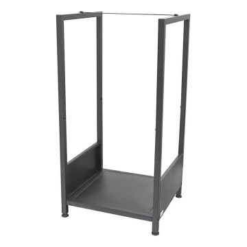Suporte para lenha 39x35x76 cm preto
