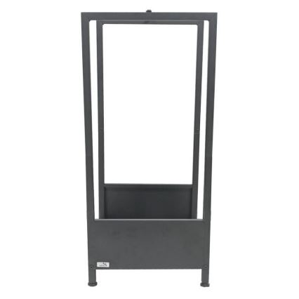 Suporte para lenha 39x35x76 cm preto