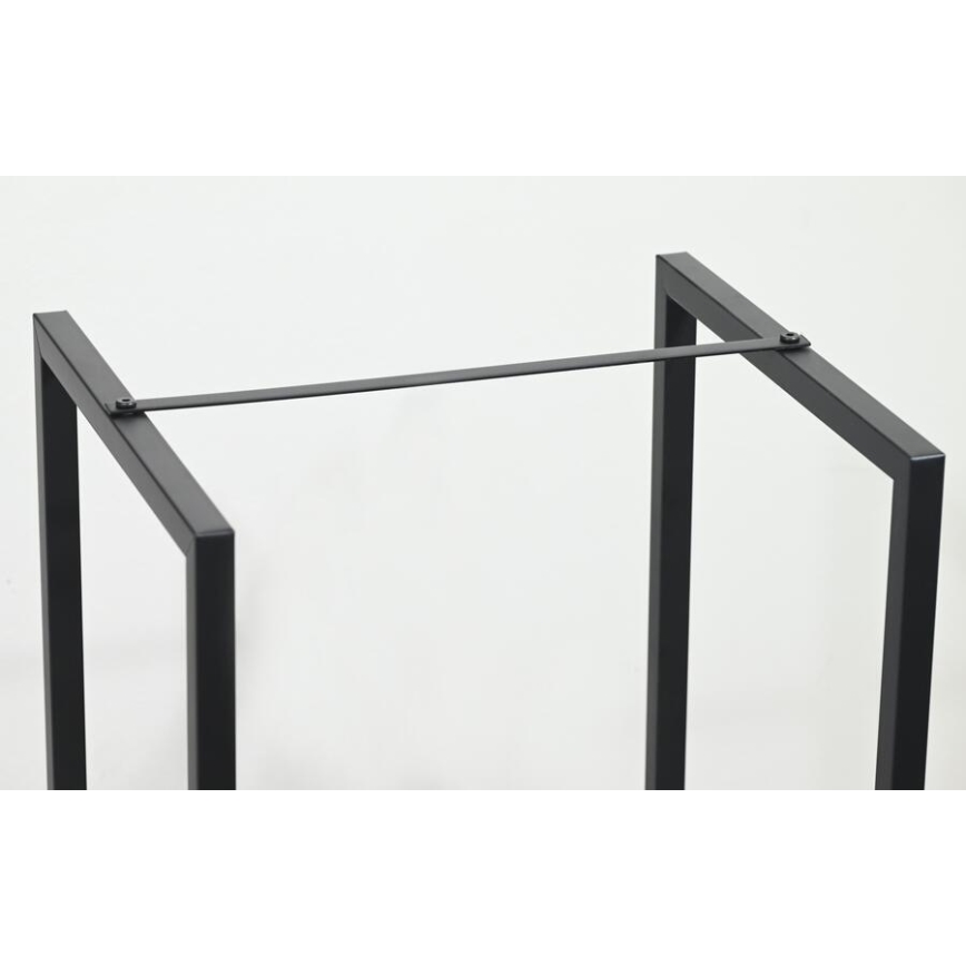 Suporte para lenha 39x35x76 cm preto