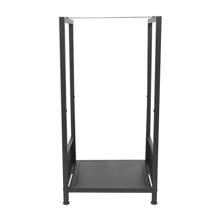 Suporte para lenha 39x35x76 cm preto