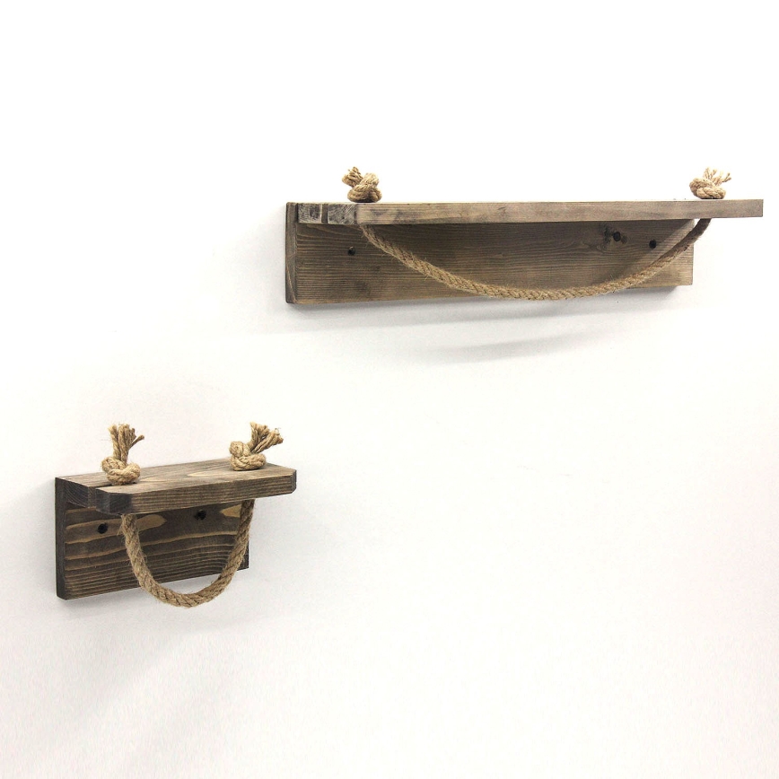 Suporte para papel higiénico 10,5x17 cm + prateleira de parede 10x50 cm abeto