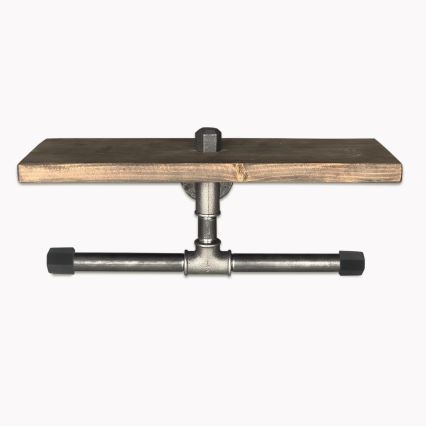 Suporte para papel higiénico com uma prateleira BORU 12x40 cm abeto