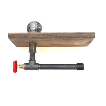 Suporte para papel higiénico com uma prateleira BORURAF 22x31 cm spruce