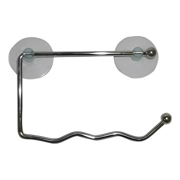 Suporte para papel higiénico com ventosas 10x17 cm cromo brilhante