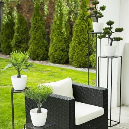 Suporte para plantas 100x24 cm preto