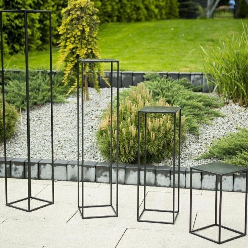 Suporte para plantas 100x24 cm preto