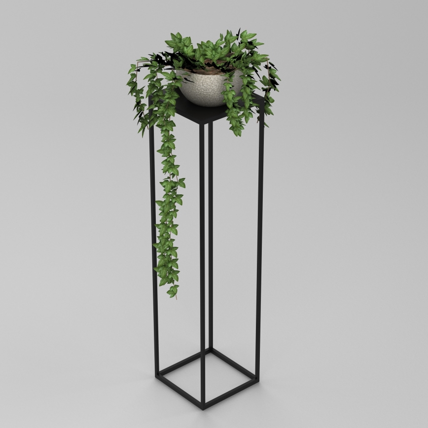 Suporte para plantas 100x24 cm preto