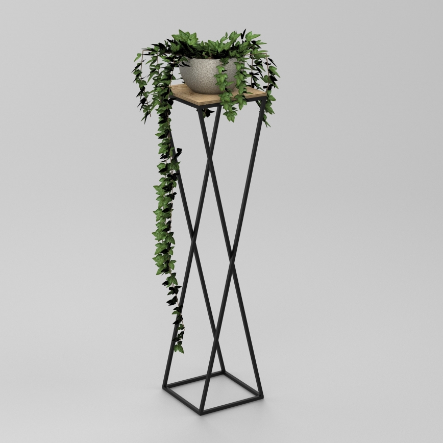 Suporte para plantas 100x24 cm preto