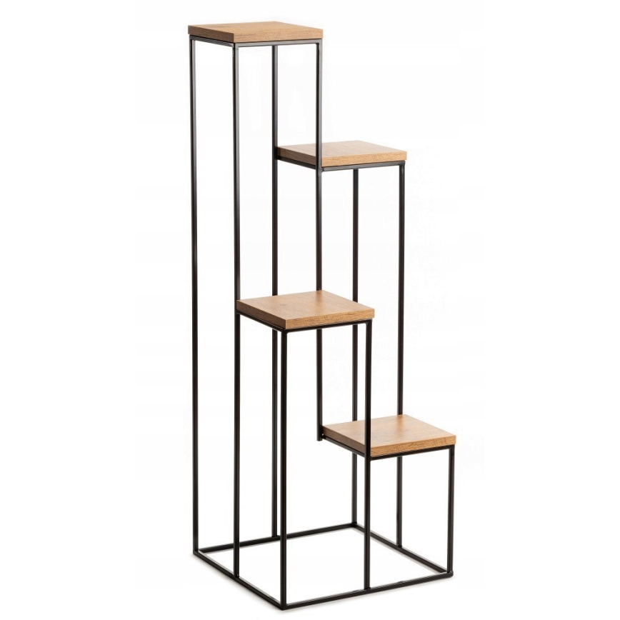 Suporte para plantas 110x40 cm preto/marrom