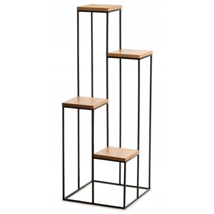 Suporte para plantas 110x40 cm preto/marrom