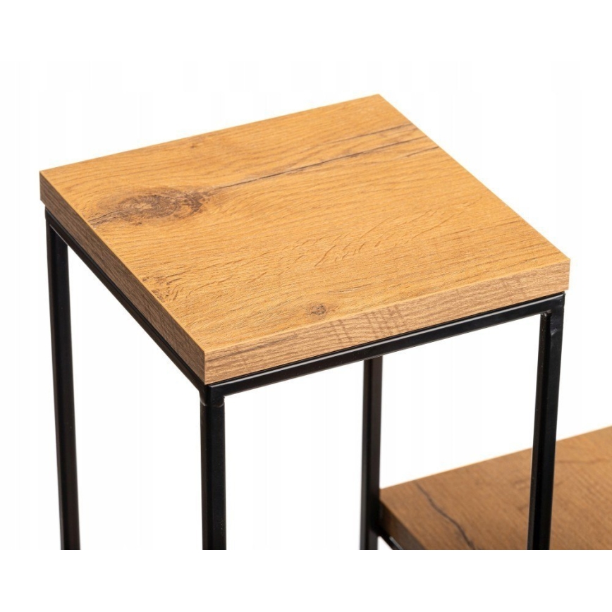 Suporte para plantas 110x40 cm preto/marrom