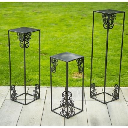 Suporte para plantas 60x24 cm preto